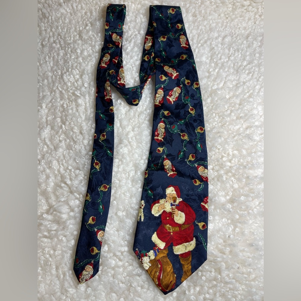 Robert Talbott Nordstrom Christmas Santa and Ornament Tie